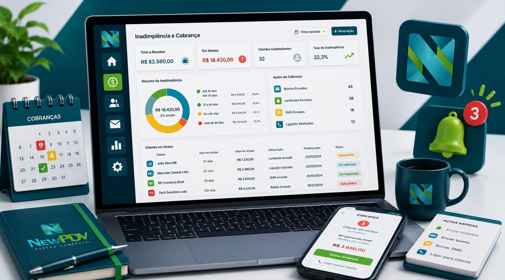 Controle de Inadimplência e Cobrança